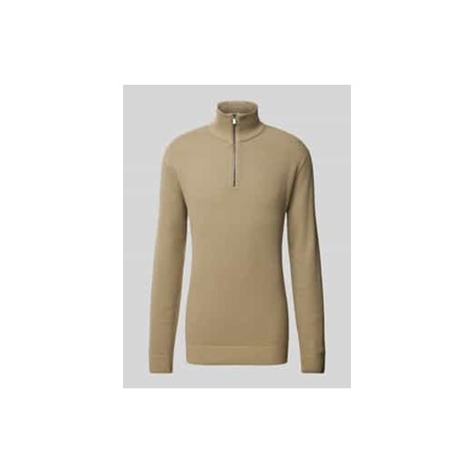 Sweter z dzianiny ze stójką model ‘BLUCHRISTER’ ze sklepu Peek&Cloppenburg  w kategorii Swetry męskie - zdjęcie 177837513