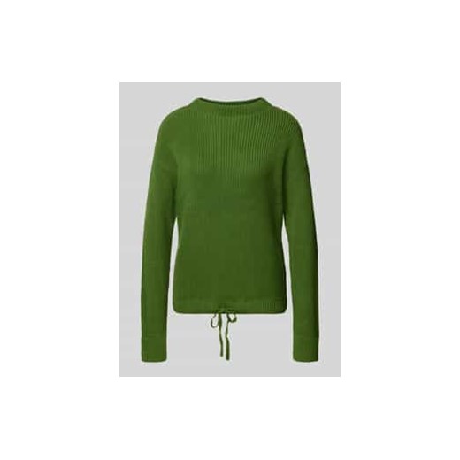 Sweter z dzianiny z wiązanym detalem ze sklepu Peek&Cloppenburg  w kategorii Swetry damskie - zdjęcie 177837530