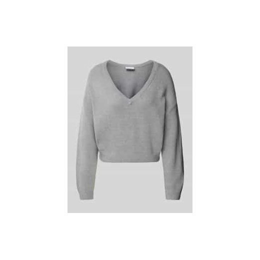 Sweter z dzianiny z dekoltem w serek ze sklepu Peek&Cloppenburg  w kategorii Swetry damskie - zdjęcie 177837560