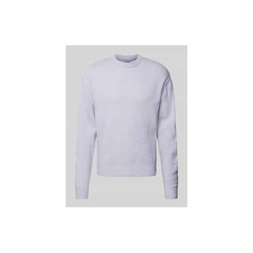 Sweter z dzianiny z prążkowanymi wykończeniami model ‘OLLIE’ ze sklepu Peek&Cloppenburg  w kategorii Swetry męskie - zdjęcie 177837564