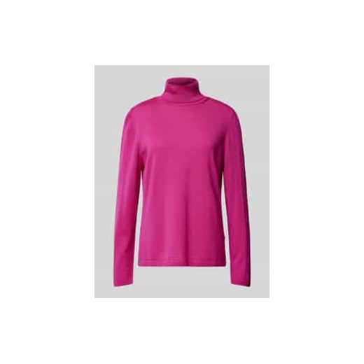 Sweter z wywijanym kołnierzem z prążkowanymi wykończeniami ze sklepu Peek&Cloppenburg  w kategorii Swetry damskie - zdjęcie 177837811