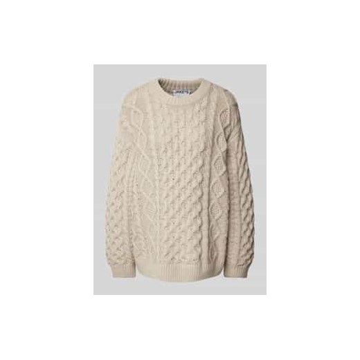 Sweter z dzianiny z prążkowanymi wykończeniami ze sklepu Peek&Cloppenburg  w kategorii Swetry damskie - zdjęcie 177837851
