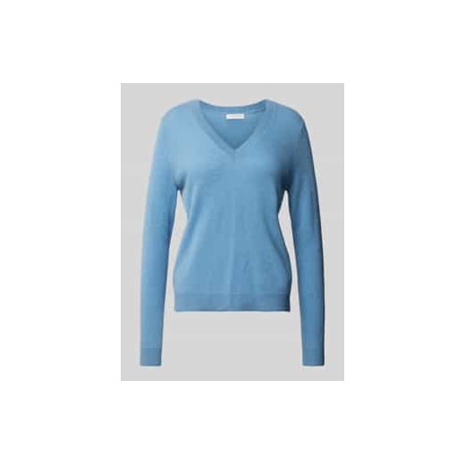 Sweter z dzianiny z prążkowanymi wykończeniami ze sklepu Peek&Cloppenburg  w kategorii Swetry damskie - zdjęcie 177837940