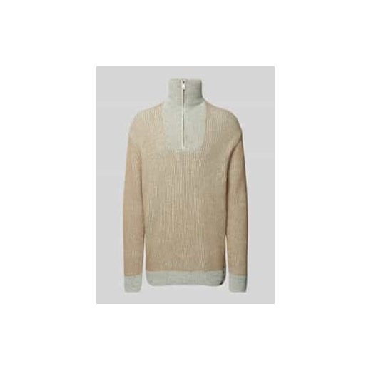 Sweter z dzianiny ze stójką ze sklepu Peek&Cloppenburg  w kategorii Swetry męskie - zdjęcie 177838303