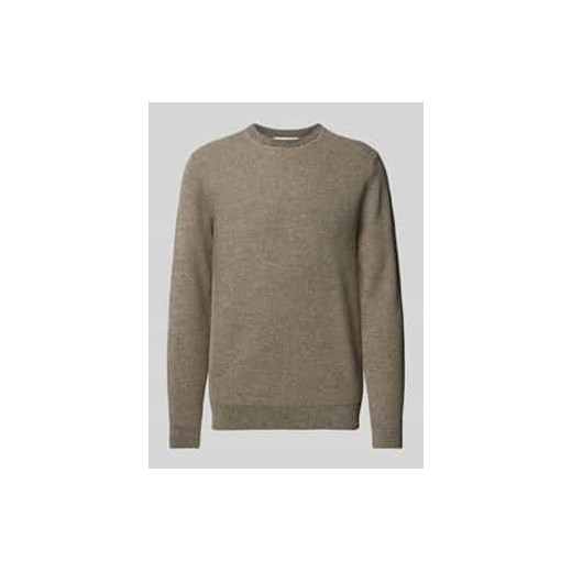 Sweter z dzianiny z fakturowanym wzorem model ‘ROSS’ ze sklepu Peek&Cloppenburg  w kategorii Swetry męskie - zdjęcie 177838313