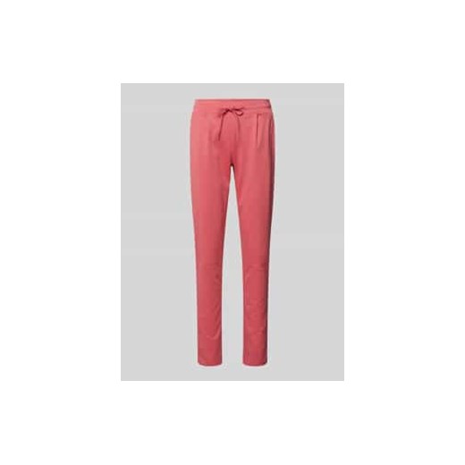 Spodnie o kroju slim fit z zakładkami w pasie i elastycznym pasem model ‘KATE’ ze sklepu Peek&Cloppenburg  w kategorii Spodnie damskie - zdjęcie 177838523