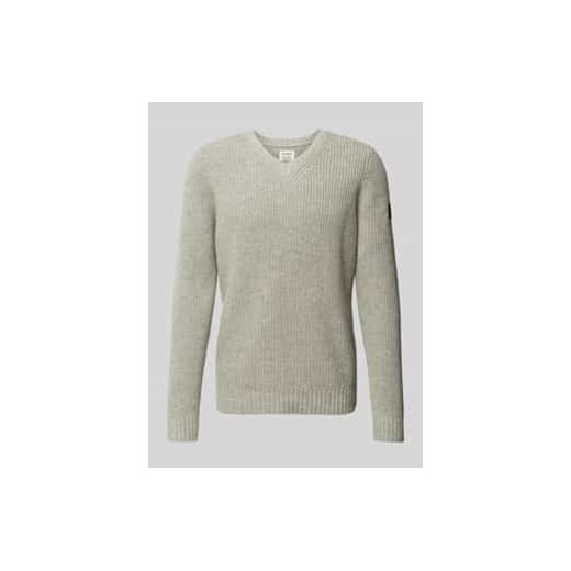 Sweter z dzianiny z dekoltem w serek model ‘BOJALF’ ze sklepu Peek&Cloppenburg  w kategorii Swetry męskie - zdjęcie 177838932