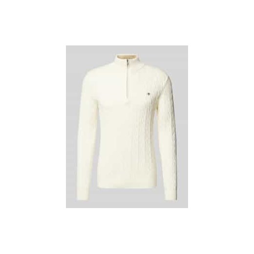 Sweter z dzianiny z wzorem warkocza ze sklepu Peek&Cloppenburg  w kategorii Swetry męskie - zdjęcie 177838934