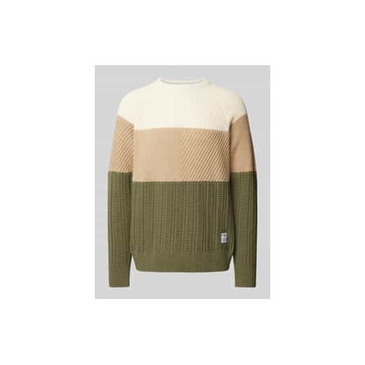 Sweter z dzianiny z fakturowanym wzorem model ‘CODY’ ze sklepu Peek&Cloppenburg  w kategorii Swetry męskie - zdjęcie 177838973