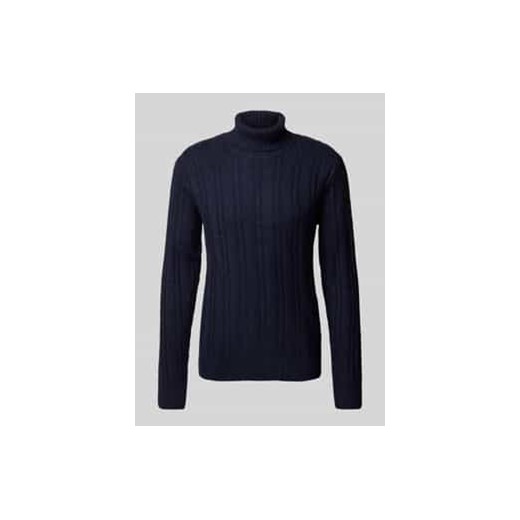 Sweter z dzianiny z golfem model ‘BLATRENT’ ze sklepu Peek&Cloppenburg  w kategorii Swetry męskie - zdjęcie 177839071