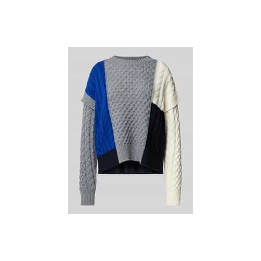 Sweter z dzianiny z żywej wełny model ‘MESTRE’ ze sklepu Peek&Cloppenburg  w kategorii Swetry damskie - zdjęcie 177839242