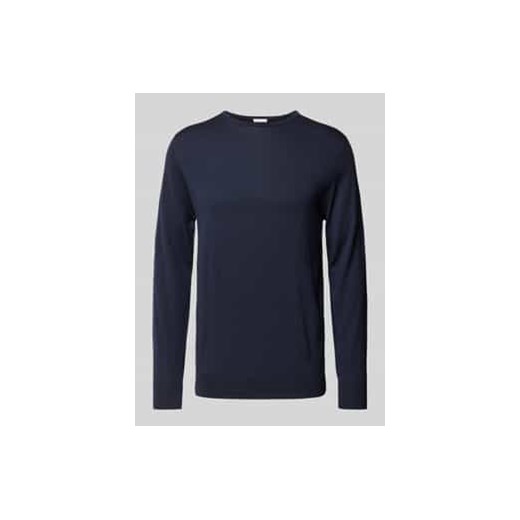 Sweter z dzianiny z prążkowanymi wykończeniami ze sklepu Peek&Cloppenburg  w kategorii Swetry męskie - zdjęcie 177839291