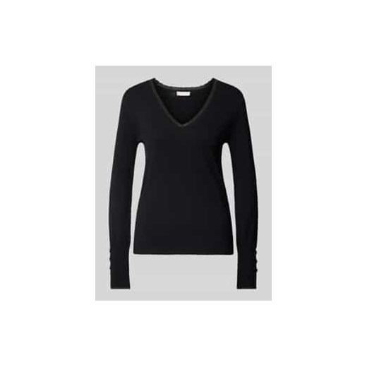 Sweter z dzianiny z dekoltem w serek ze sklepu Peek&Cloppenburg  w kategorii Swetry damskie - zdjęcie 177839354