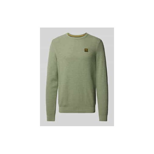Sweter z dzianiny z prążkowanymi wykończeniami ze sklepu Peek&Cloppenburg  w kategorii Swetry męskie - zdjęcie 177839392