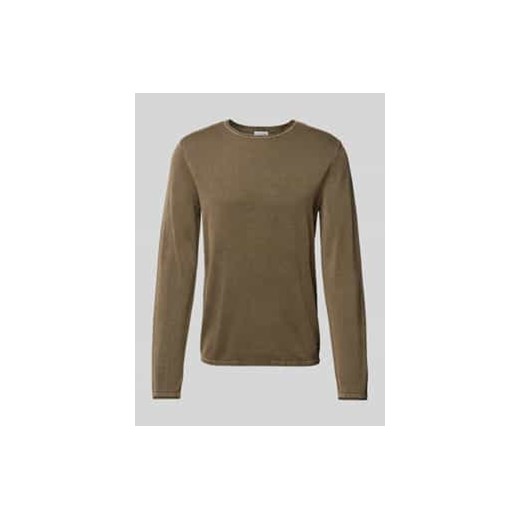 Sweter z dzianiny z okrągłym dekoltem model ‘ELEO’ ze sklepu Peek&Cloppenburg  w kategorii Swetry męskie - zdjęcie 177839592