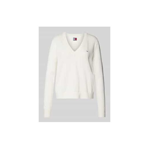 Sweter z dzianiny z wyhaftowanym logo ze sklepu Peek&Cloppenburg  w kategorii Swetry damskie - zdjęcie 177839683