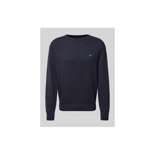 Sweter z dzianiny z wyhaftowanym logo ze sklepu Peek&Cloppenburg  w kategorii Swetry męskie - zdjęcie 177839911