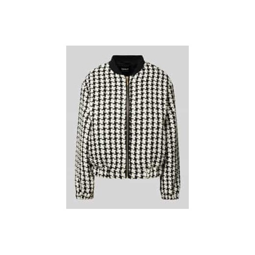Kurtka baseballowa o kroju comfort fit z bouclé ze wzorem w pepitkę model ‘FLORANCE LIFE’ ze sklepu Peek&Cloppenburg  w kategorii Kurtki damskie - zdjęcie 177840014