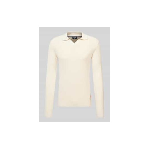 Sweter z dzianiny z detalem z logo model ‘Sveno’ ze sklepu Peek&Cloppenburg  w kategorii Swetry męskie - zdjęcie 177840144