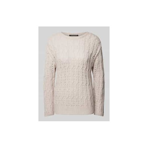 Sweter z dzianiny z mieszanki wełny z okrągłym dekoltem ze sklepu Peek&Cloppenburg  w kategorii Swetry damskie - zdjęcie 177840151
