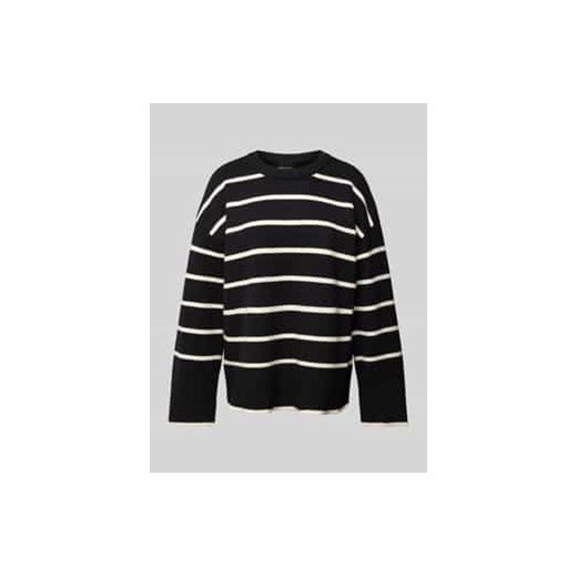 Sweter z dzianiny o luźnym kroju z dzianiny z mieszanki wiskozy ze wzorem w paski model ‘MATHILDE’ ze sklepu Peek&Cloppenburg  w kategorii Swetry damskie - zdjęcie 177840362