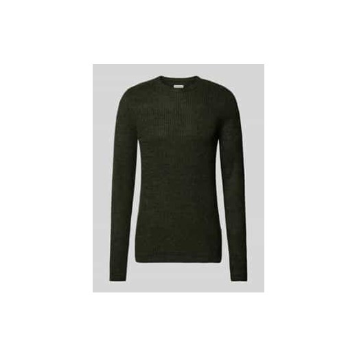 Sweter z dzianiny z okrągłym dekoltem model ‘LEWIS’ ze sklepu Peek&Cloppenburg  w kategorii Swetry męskie - zdjęcie 177840373