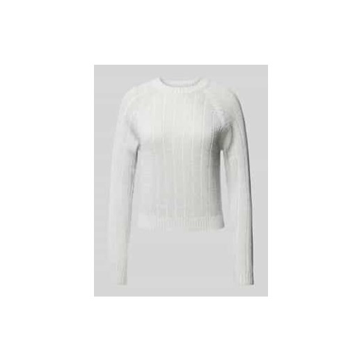 Sweter z dzianiny o kroju regular fit z prążkowaną fakturą i efektowną przędzą model ‘VANJA’ ze sklepu Peek&Cloppenburg  w kategorii Swetry damskie - zdjęcie 177840524