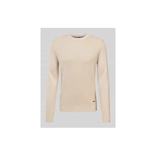 Sweter z dzianiny z detalem z logo model ‘Wikko’ ze sklepu Peek&Cloppenburg  w kategorii Swetry męskie - zdjęcie 177840540