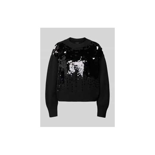 Sweter z dzianiny z cekinowym obszyciem ze sklepu Peek&Cloppenburg  w kategorii Swetry damskie - zdjęcie 177840583