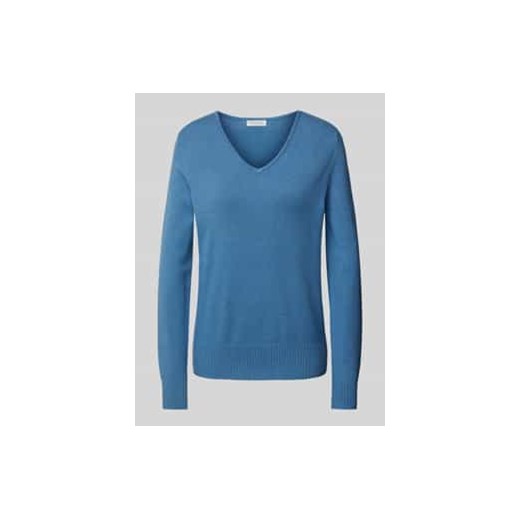 Sweter z dzianiny z prążkowanymi wykończeniami ze sklepu Peek&Cloppenburg  w kategorii Swetry damskie - zdjęcie 177840734