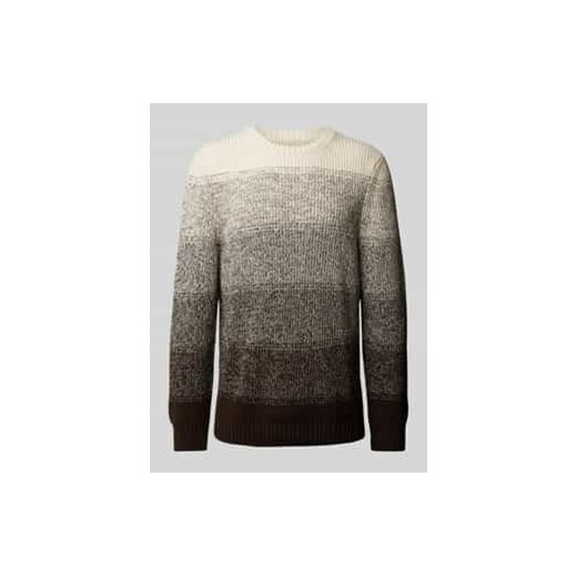 Sweter z dzianiny z okrągłym dekoltem ze sklepu Peek&Cloppenburg  w kategorii Swetry męskie - zdjęcie 177840763