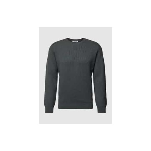 Sweter z dzianiny z okrągłym dekoltem ze sklepu Peek&Cloppenburg  w kategorii Swetry męskie - zdjęcie 177841320