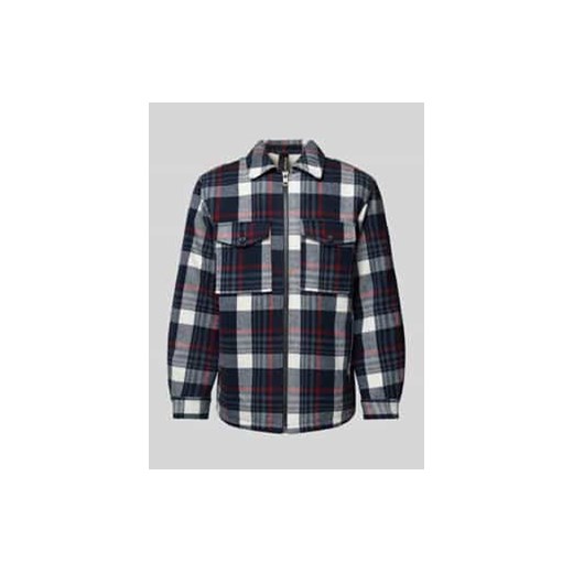 Kurtka koszulowa o kroju regular fit z podszewką z futerka i nakładanymi kieszeniami na piersi ze sklepu Peek&Cloppenburg  w kategorii Kurtki męskie - zdjęcie 177841482