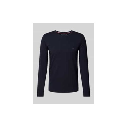Bluzka o kroju regular fit z wiskozy z długim rękawem i wyhaftowanym logo ze sklepu Peek&Cloppenburg  w kategorii T-shirty męskie - zdjęcie 177841674