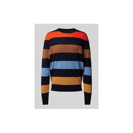 Sweter z dzianiny z okrągłym dekoltem ze sklepu Peek&Cloppenburg  w kategorii Swetry męskie - zdjęcie 177841710