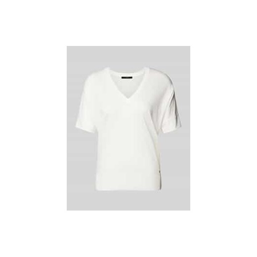 T-shirt z prążkowanymi wykończeniami ze sklepu Peek&Cloppenburg  w kategorii Bluzki damskie - zdjęcie 177841731
