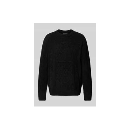 Sweter z dzianiny z okrągłym dekoltem ze sklepu Peek&Cloppenburg  w kategorii Swetry męskie - zdjęcie 177842391