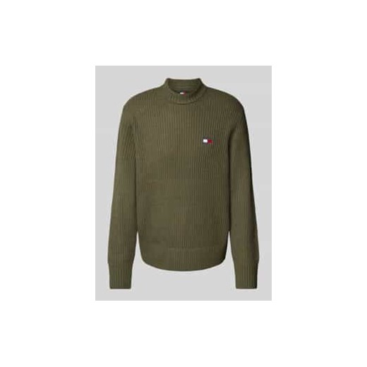 Sweter z dzianiny z wyhaftowanym logo ze sklepu Peek&Cloppenburg  w kategorii Swetry męskie - zdjęcie 177842454