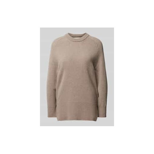 Sweter z dzianiny z okrągłym dekoltem model ‘HERRINGBONE’ ze sklepu Peek&Cloppenburg  w kategorii Swetry damskie - zdjęcie 177842620