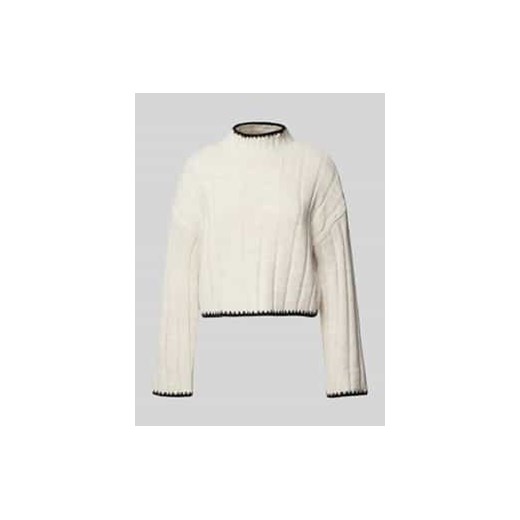 Sweter z dzianiny z prążkowaną stójką model ‘CHICK’ ze sklepu Peek&Cloppenburg  w kategorii Swetry damskie - zdjęcie 177842703