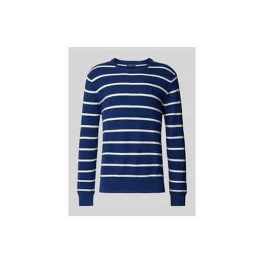 Sweter z dzianiny z wyhaftowanym logo ze sklepu Peek&Cloppenburg  w kategorii Swetry męskie - zdjęcie 177843263