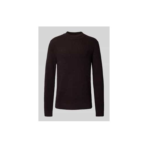 Sweter z dzianiny z prążkowanymi wykończeniami model ‘VIGGO’ ze sklepu Peek&Cloppenburg  w kategorii Swetry męskie - zdjęcie 177843264