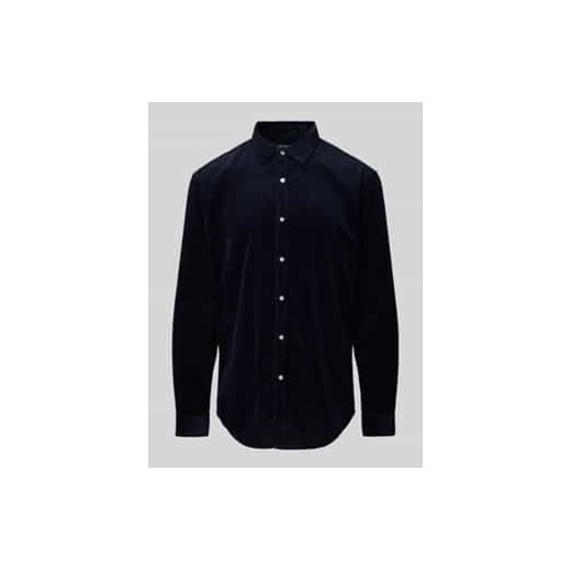 Koszula sztruksowa o kroju tailored fit z kołnierzykiem typu kent ze sklepu Peek&Cloppenburg  w kategorii Koszule męskie - zdjęcie 177843381