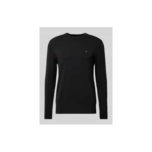 Sweter z dzianiny z wyhaftowanym logo ze sklepu Peek&Cloppenburg  w kategorii Swetry męskie - zdjęcie 177843464