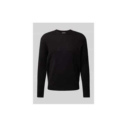 Sweter z dzianiny z prążkowanymi wykończeniami model ‘RAXOW’ ze sklepu Peek&Cloppenburg  w kategorii Swetry męskie - zdjęcie 177843571