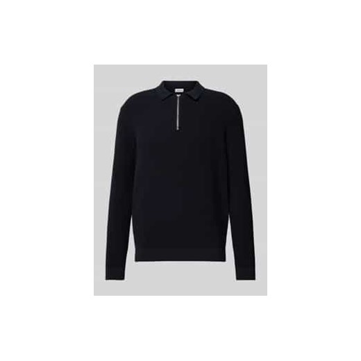 Sweter z dzianiny z krótkim zamkiem błyskawicznym model ‘MATTEO’ ze sklepu Peek&Cloppenburg  w kategorii Swetry męskie - zdjęcie 177843712