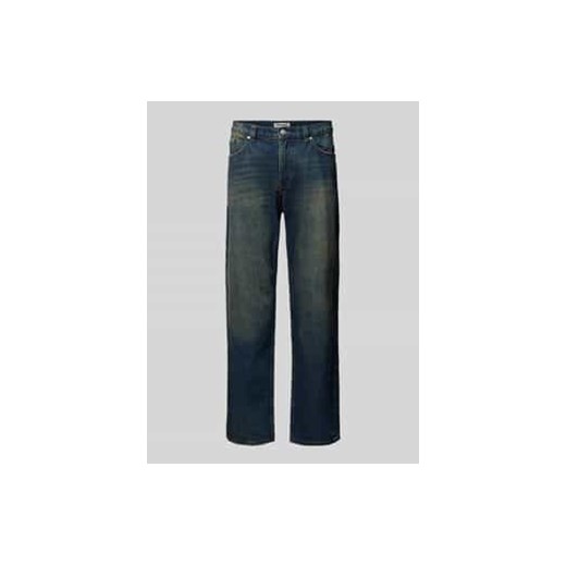 Jeansy o kroju baggy fit z naszywką z logo ze sklepu Peek&Cloppenburg  w kategorii Jeansy męskie - zdjęcie 177843734