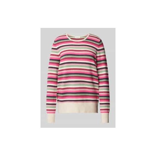 Sweter z dzianiny z okrągłym dekoltem ze sklepu Peek&Cloppenburg  w kategorii Swetry damskie - zdjęcie 177844011
