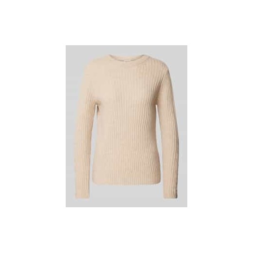Sweter z dzianiny z prążkowanymi wykończeniami ze sklepu Peek&Cloppenburg  w kategorii Swetry damskie - zdjęcie 177844111