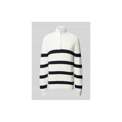 Sweter z dzianiny z bawełny ekologicznej z golfem ze sklepu Peek&Cloppenburg  w kategorii Swetry męskie - zdjęcie 177844591